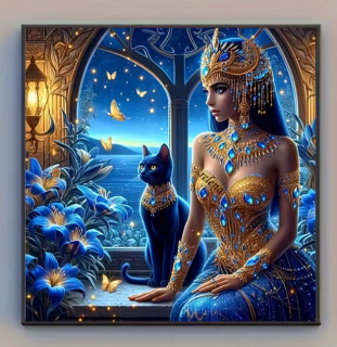 Preview: Diamond Painting Goldene ägyptische Pharaone